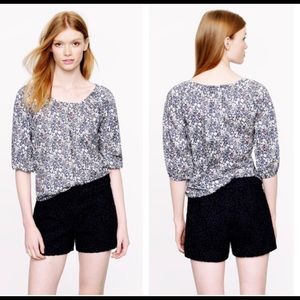 J.Crew Liberty Art Peasant Top S